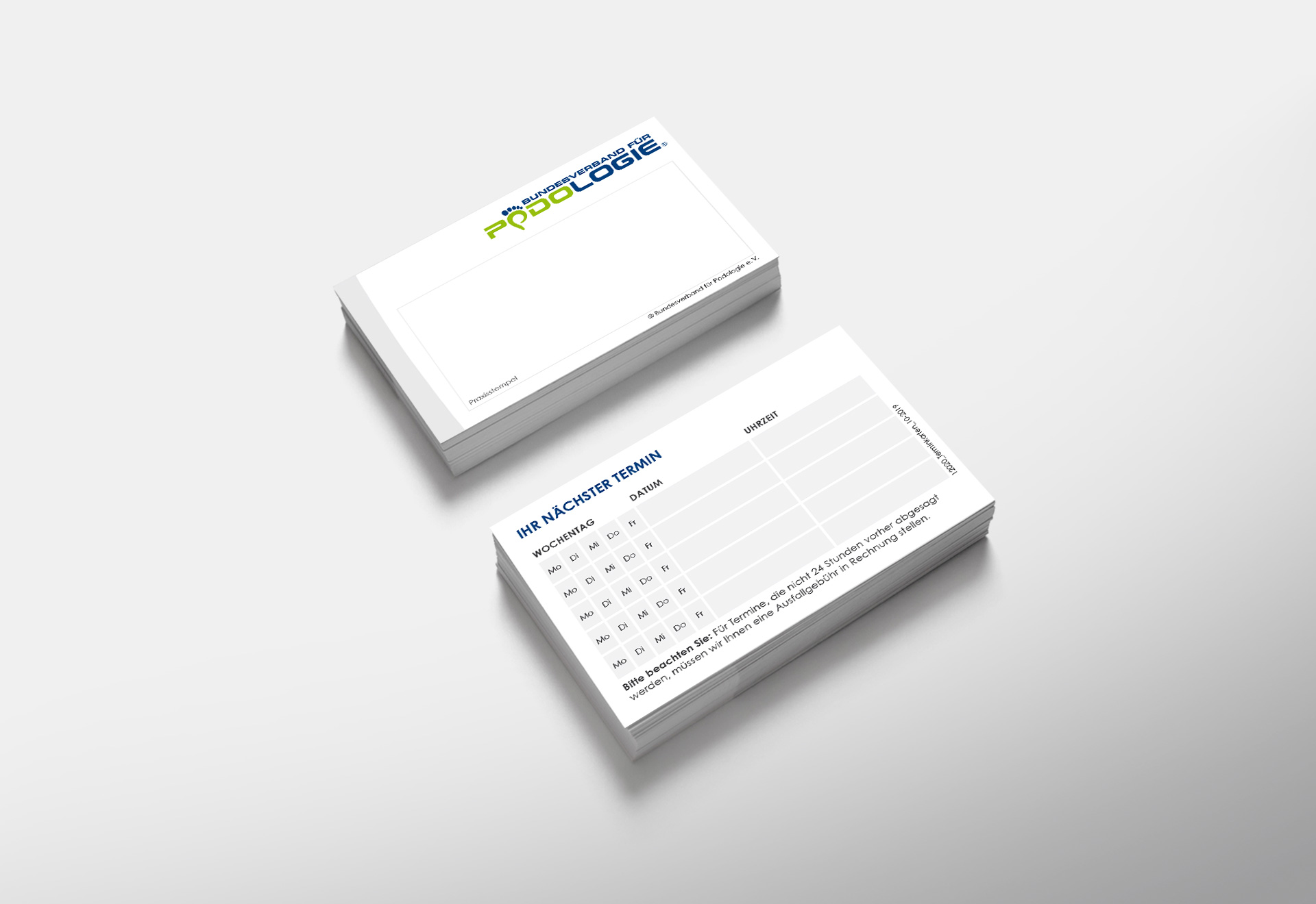 BV-Podologie_Produktbild_Terminkarte Terminkarten